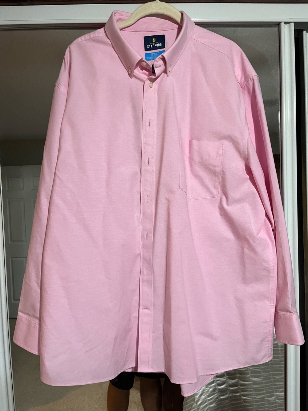 NWOT Stafford Light Pink Button-Down Dress Shirt